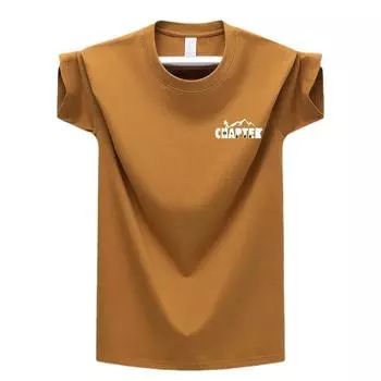 Мужские футболки с креативным принтом, летние модные хлопковые футболки с круглым вырезом и короткими рукавами для занятий спортом на открытом воздухе и фитнесом M