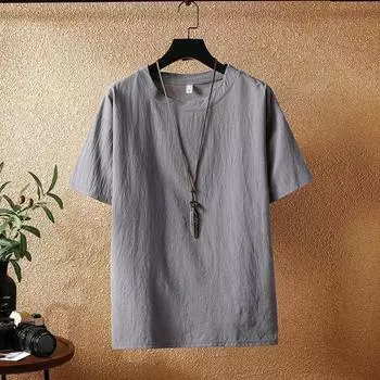 Мужские футболки с круглым вырезом, легкие, сплошные цвета, повседневная уличная одежда больших размеров XXXXXL белый