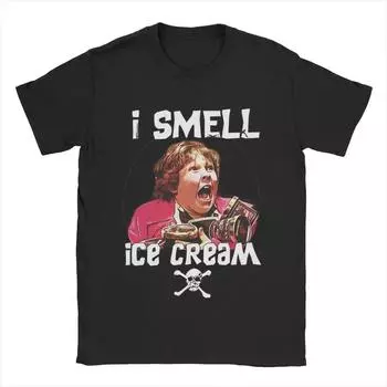 Мужские футболки с надписью «I Smell Ice Cream Chunk Goonies», креативная футболка с коротким рукавом и круглым вырезом, чистый хлопок, топы 4XL 5XL S