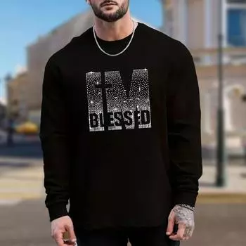 Мужские футболки с принтом «Письма самолета», футболки с длинным рукавом и круглым вырезом, повседневные свитера для мужчин, одежда больших размеров XS белый