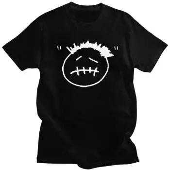 Мужские футболки Travis Rapper с коротким рукавом, хлопковые футболки, классические футболки для отдыха, футболки Scott Rap Rock, свободная одежда S чёрный