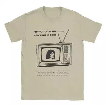 Мужские футболки TV Girl Lovers Rock, забавные футболки с коротким рукавом и круглым вырезом, хлопковая одежда больших размеров S чёрный