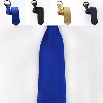 Мужские галстуки, модные мягкие галстуки на молнии, узкие галстуки, повседневные галстуки для бизнеса чёрный