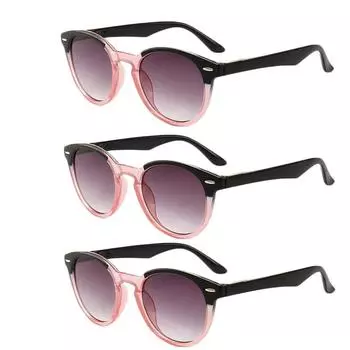 Мужские градиентные цветные очки для чтения женские элегантные круглые очки для пресбиопии унисекс модные стильные очки для дальнего зрения +1.0 +2.0 +4.0 +1.0