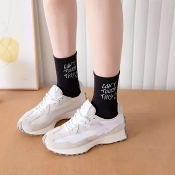 Мужские граффити с буквами Harajuku для женщин, носки с героями мультфильмов, женские носки, женские носки, средние носки B