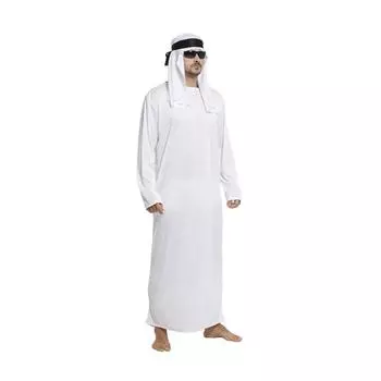 Мужские халаты с повязкой на голову для косплея в арабском Среднем ОАЭ, с ремешком на голову белый