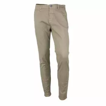Мужские хлопковые чиносы приталенного кроя цвета хаки DEELUXE 74