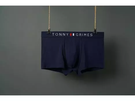 Мужские хлопковые дышащие боксеры-слипы средней посадки XXL королевский синий