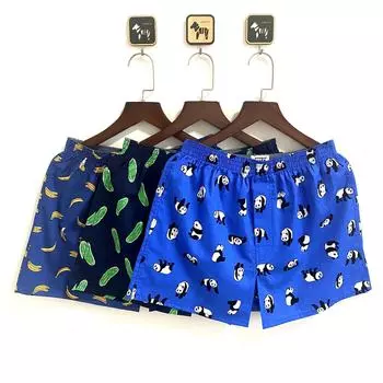 Мужские хлопковые дышащие трусы-боксеры - модные, свободные молодежные шорты для сна XXL