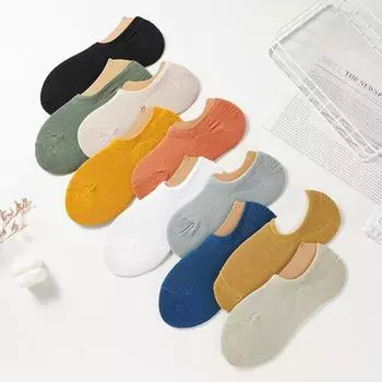 Мужские хлопковые носки, дышащие сетчатые носки-лодочки, эластичные тонкие спортивные нескользящие носки до щиколотки 35-39 белый