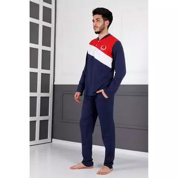 Мужские хлопковые пижамы Nisanca, комплекты одежды для сна, повседневные футболки для сна, длинные брюки и костюмы