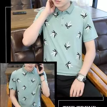 Мужские хлопковые рубашки поло с принтом кленового листа, брендовые новые качественные повседневные деловые футболки-поло с короткими рукавами, летняя мужская одежда M белый