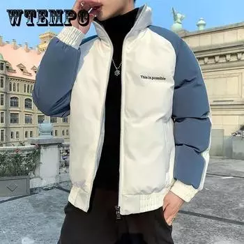 Мужские хлопковые стеганые пальто зимняя толстая теплая куртка повседневное пальто парка для молодых мужчин 4XL