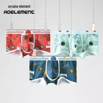 Мужские хлопковые трусы-боксеры: Молодежный, дышащий, летний, модный и облегающий XL красный