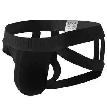 Мужские хлопковые трусы, нижнее белье, сексуальные стринги с бандажами M