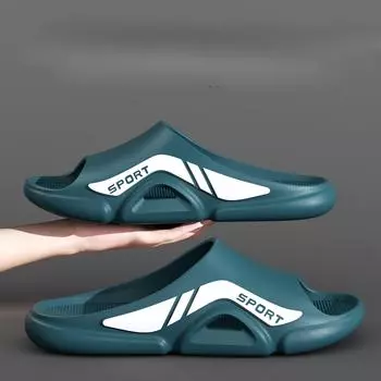 Мужские холодные тапочки для лета, внутренняя противоскользящая тенденция, защита от запаха, одежда для активного отдыха, 2025 New Home, толстая подошва, спорт, одежда для активного отдыха 40-41 белый