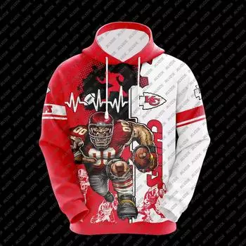 Мужские и женские 3D толстовки с капюшоном Футбольные тренировочные толстовки Миссури Канзас-Сити Регби Kc регбийные майки свободные свободные повседневные топы S