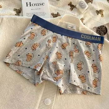 Мужские и женские антибактериальные хлопковые боксеры-брифы со средней посадкой 3XL (160-180 kg)