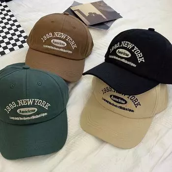 Мужские и женские бейсболки, регулируемые, повседневные, с вышивкой, Йорк, 1989 г. чёрный