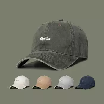Мужские и женские бейсболки с широкими полями и большой окружностью головы, с вышитыми маленькими модными фирменными буквами, с мягким верхом M56-58cm светло-серый