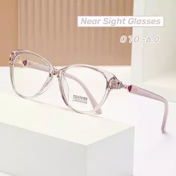 Мужские и женские близорукие минус диоптрии, новые антисиние очки для близорукости, винтажные очки в круглой оправе, очки для близорукости 0