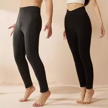 Мужские и женские брюки из шерсти и хлопка с высокой талией: Утолщенный, с начесом, плюс бархат, теплый для осени и зимы XXL