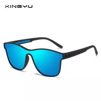 Мужские и женские цельные поляризованные солнцезащитные очки серии XY436, спортивные солнцезащитные очки на весенних ножках, уличные велосипедные и рыболовные чернила