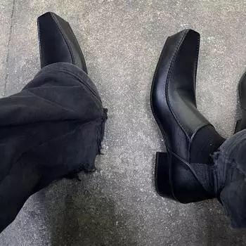 Мужские и женские черные мокасины Туфли на высокой платформе Туфли-оксфорды Туфли на толстой подошве Официальные деловые туфли Кожаные повседневные туфли без застежек 45 36 чёрный