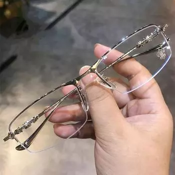 Мужские и женские деловые очки в полуоправе, универсальные студенческие очки для чтения на компьютере, близорукости -5.00