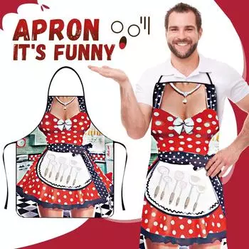 Мужские и женские фартуки, необычные и оригинальные фартуки, сексуальные фартуки для вечеринок One Size красный