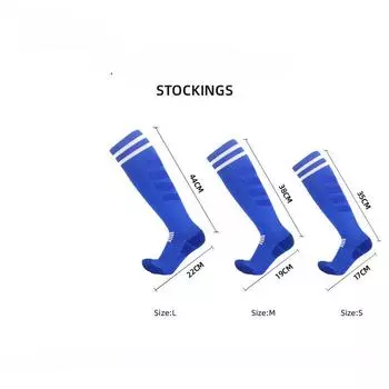 Мужские и женские футбольные носки, детские летние полотенца для мальчиков, длинные нескользящие носки для профессиональных видов спорта, носки для велоспорта S сапфир синий