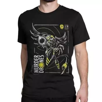 Мужские и женские футболки Murder Drones Designation NT, игровые топы из чистого хлопка, забавные футболки с коротким рукавом и круглым вырезом, футболки с принтом S
