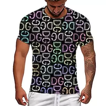 Мужские и женские футболки с 3D-печатью в стиле хип-хоп для взрослых, повседневные футболки с круглым вырезом, летние футболки большого размера XS