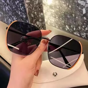 Мужские и женские классические солнцезащитные очки в квадратной оправе, унисекс, металлические антибликовые солнцезащитные очки, очки, роскошный дизайн, очки с линзами Ocean