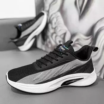 Мужские и женские кроссовки для бега, дышащие удобные нескользящие туфли, легкие теннисные туфли, повседневная спортивная обувь 44 белый
