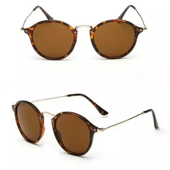 Мужские и женские круглые ретро винтажные солнцезащитные очки UV400 с защитой от солнца Очки с зеркальным покрытием для улицы Уникальные 8