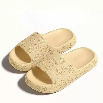 Мужские и женские летние домашние банные нескользящие тапочки мужские и женские парные домашние домашние тапочки из ЭВА 35-36 чёрный