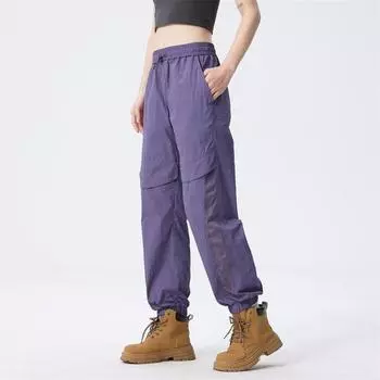 Мужские и женские летние легкие брюки-карго в уличном стиле с прямыми штанинами, брюки-парашюты, быстросохнущие повседневные брюки-джоггеры из искусственного шелка S