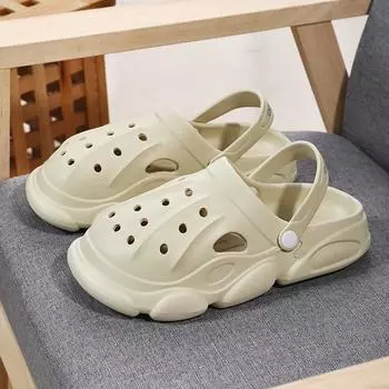 Мужские и женские летние пляжные тапочки, модные уличные домашние тапочки 36-37 чёрный