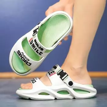 Мужские и женские летние полутрекинговые сандалии для пляжа, парные модели для походов на открытом воздухе и спорта 32-33 темно-зеленого