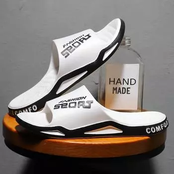 Мужские и женские летние противоскользящие тапочки для купания в помещении, нескользящие тапочки с мягкой подошвой и защитой от запаха, верхняя одежда, сандалии для пар 36 чёрный