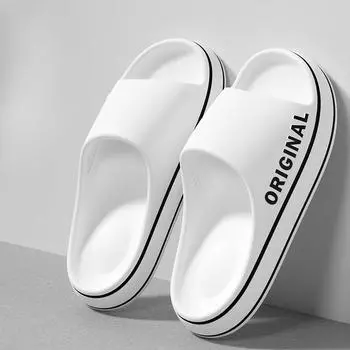 Мужские и женские летние тапочки EVA с мягкой подошвой Cloud Slides легкие пляжные туфли для мужчин, подходящие для использования в помещении и на открытом воздухе 36-37 белый