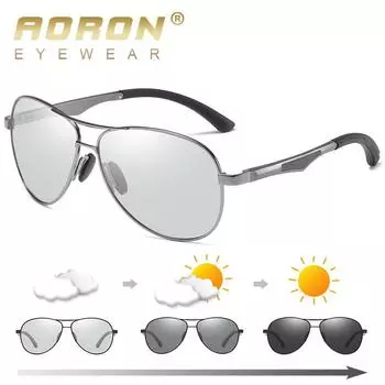 Мужские и женские модные фотохромные поляризационные солнцезащитные очки на открытом воздухе, солнцезащитные очки для вождения, защитные очки для водителя UV400