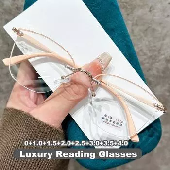 Мужские и женские модные очки для чтения, очки для дальнего зрения «кошачий глаз», модные стильные очки для женщин при пресбиопии 0+4,0 1.0