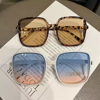 Мужские и женские модные универсальные градиентные цветные очки очки Uv380 квадратные солнцезащитные очки классические модные солнцезащитные очки для унисекс очки A3