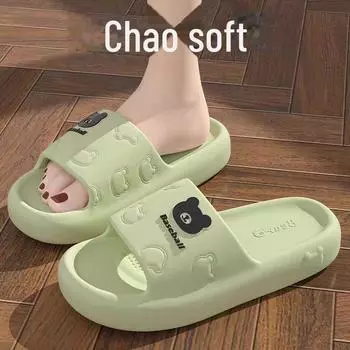 Мужские и женские нескользящие сандалии для дома и улицы, лето 2025 г. - комфортные тапочки без запаха 44-45 чёрный