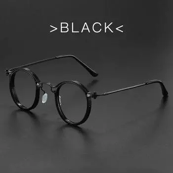 Мужские и женские очки для чтения в круглой оправе, ретро, винтажные, анти-синий свет, очки, классические, с линзами HD, очки для пресбиопии от 0 до +4,0 +400 чёрный