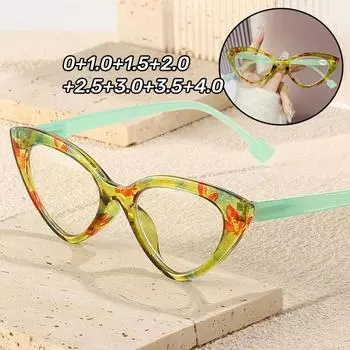 Мужские и женские очки для чтения в маленькой оправе, модные, стильные, кошачий глаз, очки для дальнего зрения, винтажные, повседневные, HD, очки для пресбиопии 0 розовый