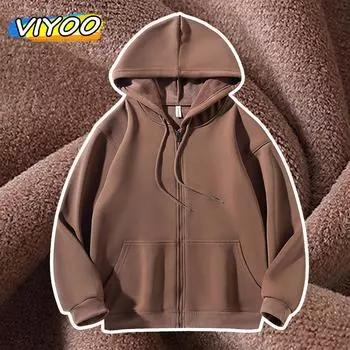 Мужские и женские осенние толстовки с капюшоном, пальто с капюшоном, бархатный кардиган для мужчин, зимняя одежда для пар, толстовки, уличная одежда M красный