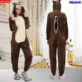 Мужские и женские пижамы-комбинезоны Kigurumi Onesie, унисекс, животные, косплей, олень, сова, волк, единорог, акула, костюм для сна, комбинезон для вечеринки на Хэллоуин с обувью s